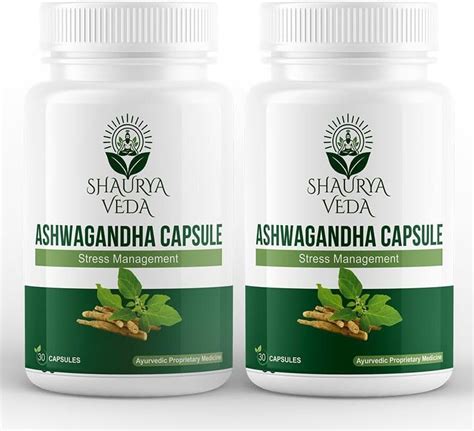 Shaurya Veda Ayurvedic Ashwagandha Capsules – Pack of 2 (30 Capsules ...