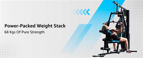 PowerMax Fitness GH-285 Multifunction Home Gym [68kg Weight Stack ...