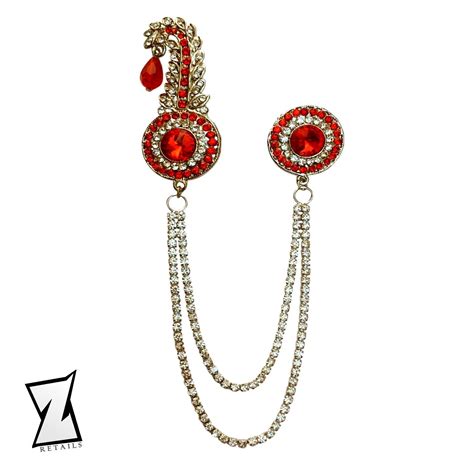 Buy ZIUM Red Sherwani Brooch for Men & Boys ( Pack of 1 ) at Amazon.in
