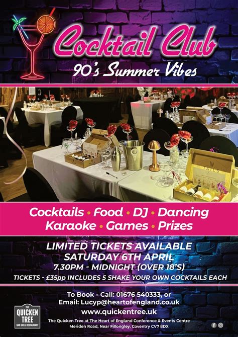 Cocktail Club at The Quicken Tree, The Quicken Tree, Coventry, 6 April ...