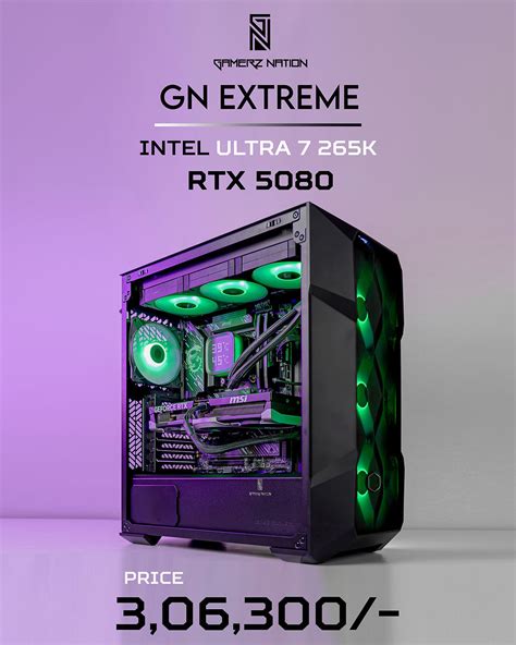 Intel Core Ultra 7 265K + rtx 5080 + 32gb DDR5 7200MHz