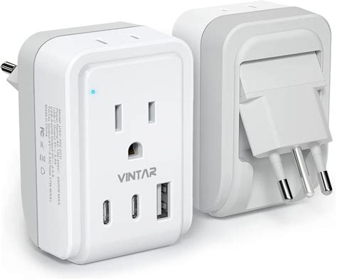 Amazon.com: [1-Pack] Italy Travel Plug Adapter, VINTAR 5 in 1 Foldable ...