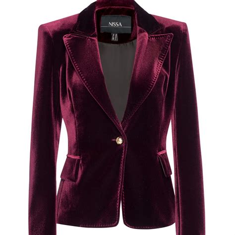 Nissa - Elegant Velvet Jacket Burgundy | Moda donna, Moda, Vestiti