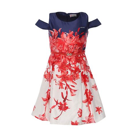 Buy Peppermint Synthetic a-line Dress (L-MB-DRS-2182-8202_Red_4-5 Years ...