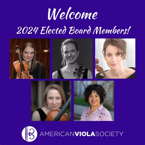 Welcome 2024 Elected Board Members! - Welcome to the American Viola ...