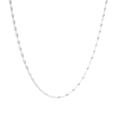 Clara 925 Sterling Silver Twisted Chain Necklace in 18 inches | Gift ...