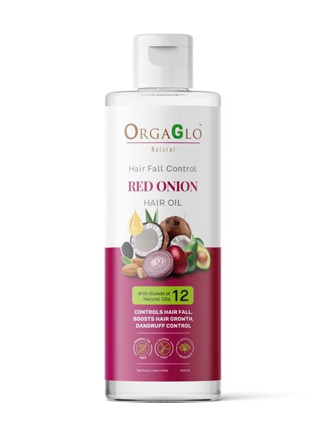 Buy OrgaGlo Natural Red Onion Hair Oil with Blends of 12 Natural Oils ...