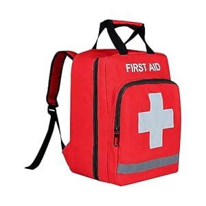 Buy Jipemtra Red Emergency Bag First Aid Backpack Empty Medical First ...