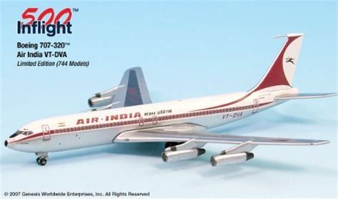 Buy Flight Miniatures Metal Air India VT-DVA 707-300 Airplane Miniature ...