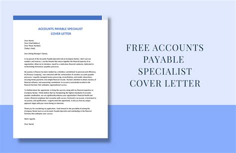 Accounts Payable Specialist Cover Letter in Word, PDF, Google Docs - Download | Template.net