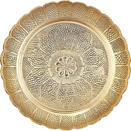 The Spiritual Living Brass Pooja Pital Aarti Thali for Puja, Pooja ...