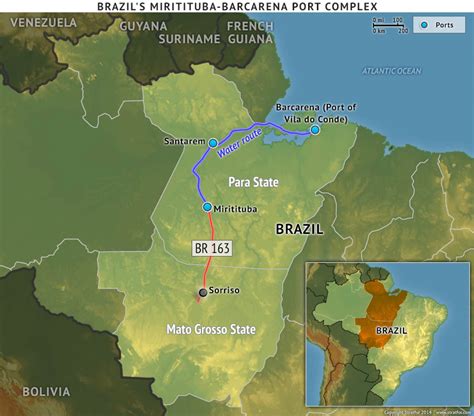 Brazil Ports Map