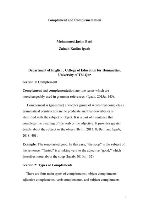 Image result for Complementation Example