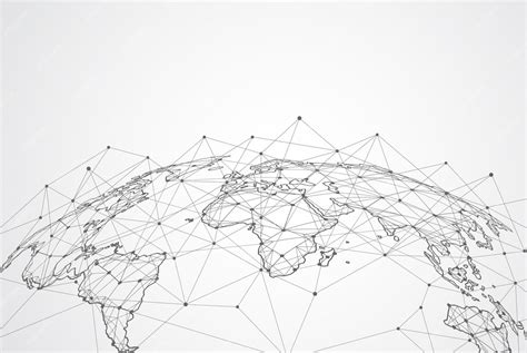 Global network connection. world map point and line composition concept ...