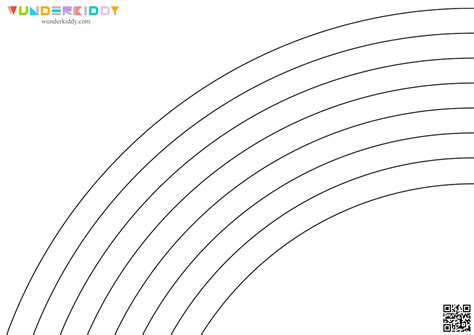 Free Printable Rainbow Template for Craft in Kindergarten