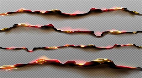Burn paper borders, burnt page smoldering edges | Free Vector