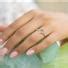 14K White Gold Pavé Crown Bezel Engagement Ring-17609w14