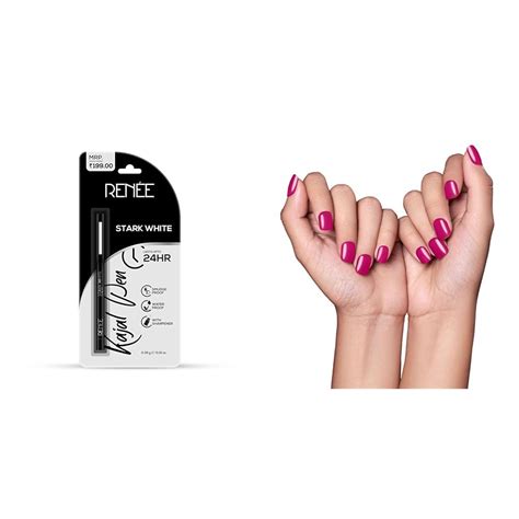 RENEE Kajal Pen with Sharpener - Stark White 0.35gm 24 Hrs Stay Long ...