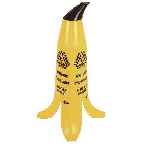 Impact® Banana Wet Floor Cones, 11 x 11.15 x 23.25, Yellow/Brown/Black ...