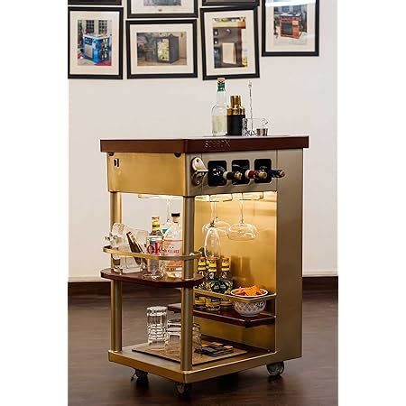 SpeedX Home Bars - Model X Home Bar Cabinet Wooden Vinyl & Matt Gold ...