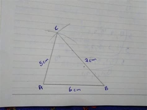 9.Construct a triangle ABC if the length of its sides are given by AB ...