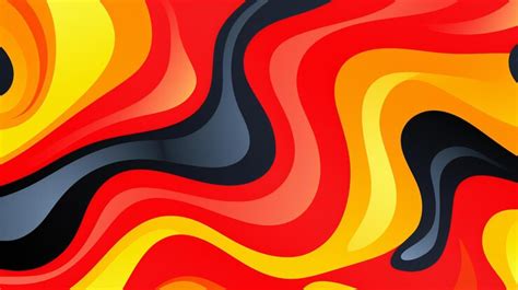 Wavy abstract flow of warm colors in a fluid and dynamic composition of ...