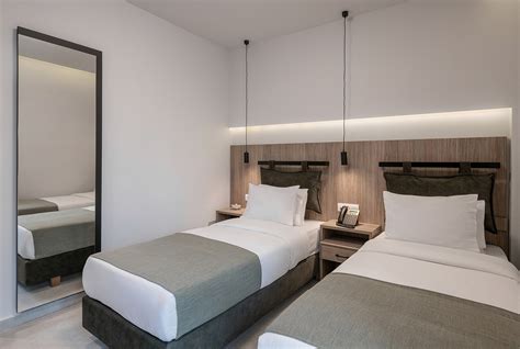 Twin bed room with balcony | Morum Chania City Hotel