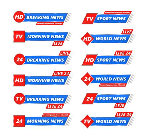 Breaking news tv banners set. breaking news, full hd, ultra hd ...