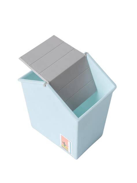 Lightblue Plastic Swing Dustbin – MARKET99