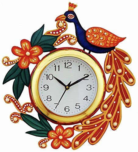 Buy Kabir Art Peacock Wall Clock KA630 Online at Low Prices in India ...