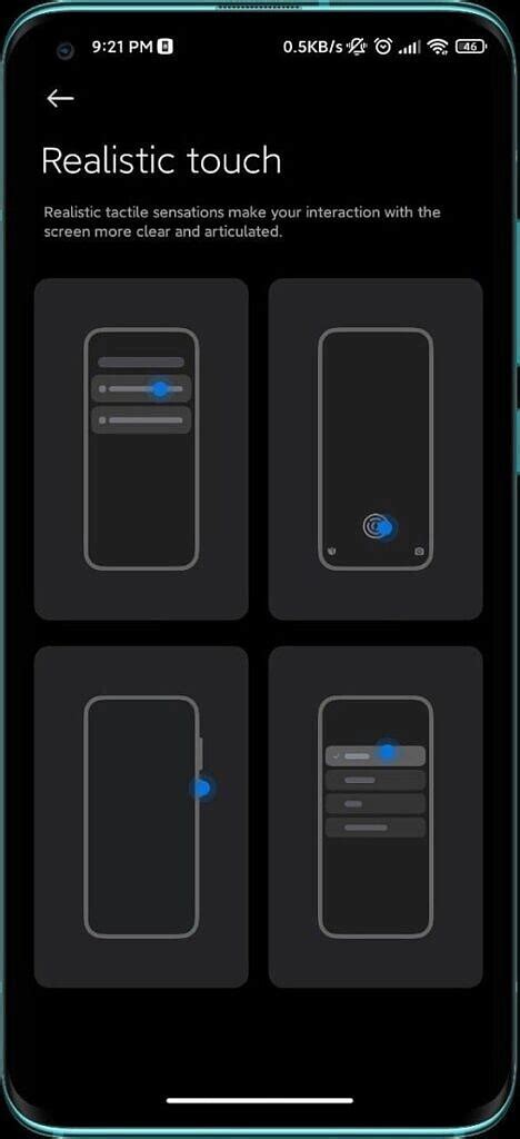 Il sistema di feedback aptico della MIUI 12.5 ha qualche piccolo segreto