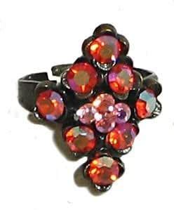 DollsofIndia Saffron Stone Studded Adjustable Ring (BW91) : Amazon.in ...