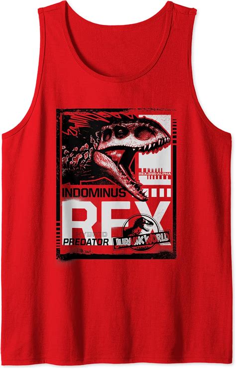 Jurassic World Black & White Indominus Rex Tank Top | Ubuy India