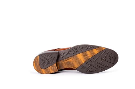 Modern Cognac Leather Derby Shoes | Pierre Cardin