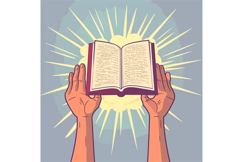 SVG Hands Open Bible Center Text Blank P Gráfico por LofiAnimations ...