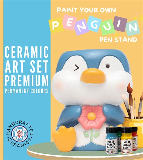 DIY Penguin Pen Stand | Buy Penguin Pen Stand Craft Kit | DIY Animal ...