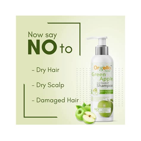 Orgello Green Apple Anti Dandruff Shampoo 200ml - Cureka - Online ...