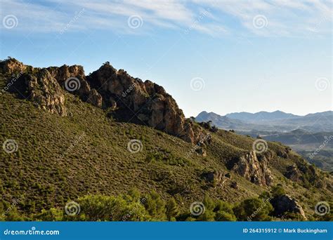 Craggy Rocks and Steep Slopes in the Spanish Mountains Stock Photo ...