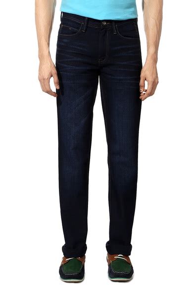 Buy Men Navy Dark Wash Slim Fit Online - 23856 | Van Heusen