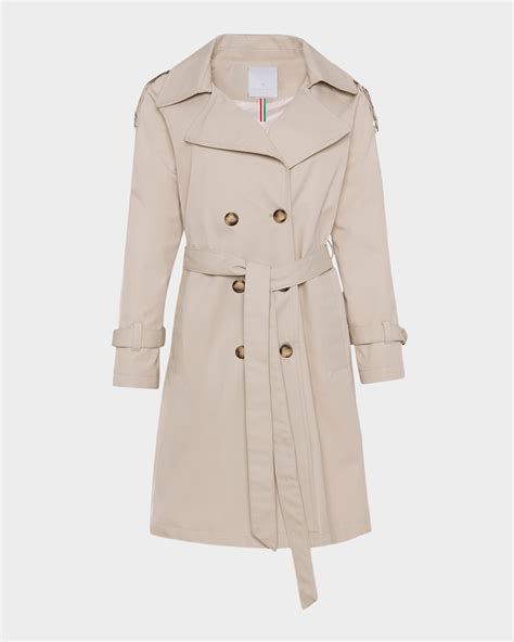 Gorski Lightweight Belted Double-Breasted Trench Coat | Neiman Marcus