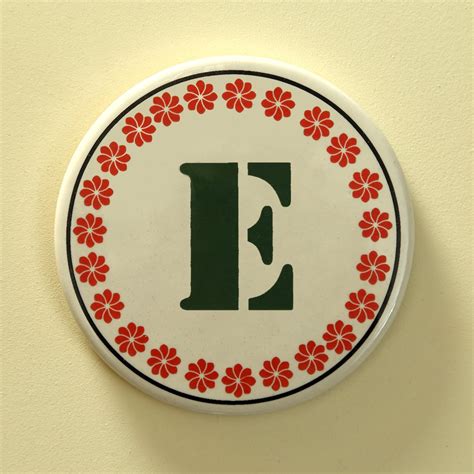 Buy Online Monogram E Coaster | Personalized Drink Accents – Pinch of ...