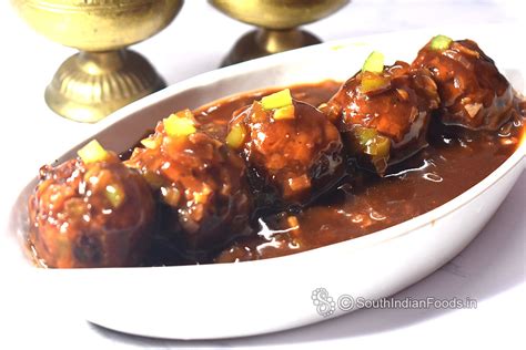 Veg manchurian balls gravy with Fried rice