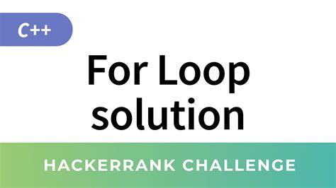 For Loop in C Problem Solution HackerRank 的图像结果