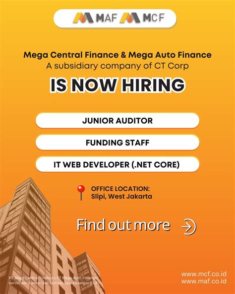PT MEGA CENTRAL FINANCE (@careermcf_official) • Instagram photos and videos