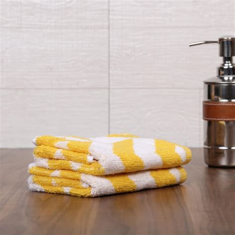Buy Chevron Face Towel- Set Of 2 from Home Centre at just INR 175.0