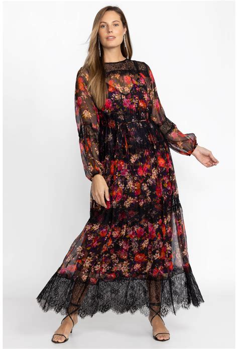 Buy Flora Silk Maxi Dress | Johnny Was