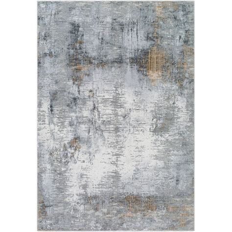 Surya Edinburgh 7 x 10 Charcoal Indoor Abstract Mid-century Modern Area ...