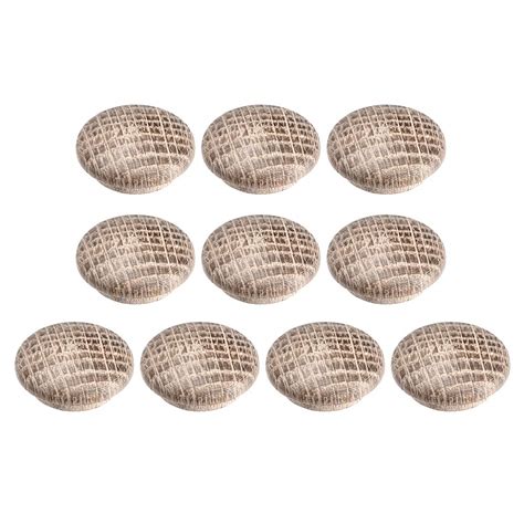 uxcell Wood Button Plugs 0.7 Inch Oak Hardwood Screw Hole Furniture ...