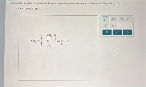 Solved Draw a Lewis structure for the molecule below, | Chegg.com