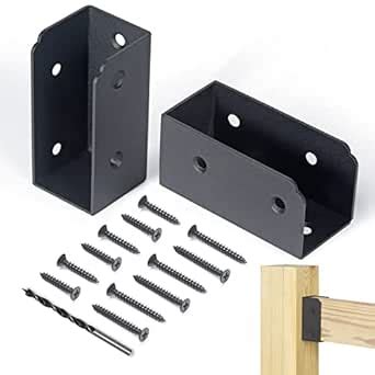 WOCEPU Deck Railing Brackets Connectors for 2"x4" (Actual 1.5"x3.5 ...